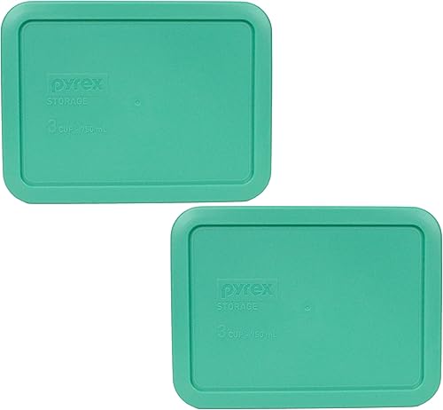 Miniatura 7 de Pyrex 7210-PC Tapas rectangulares para platos de vidrio, color azul, 3 tazas, Rojo