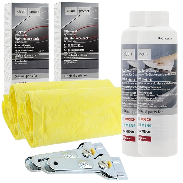 Buy Bosch Original Cooker Glass & Ceramic Hob Cleaner Kit (Pack of 2