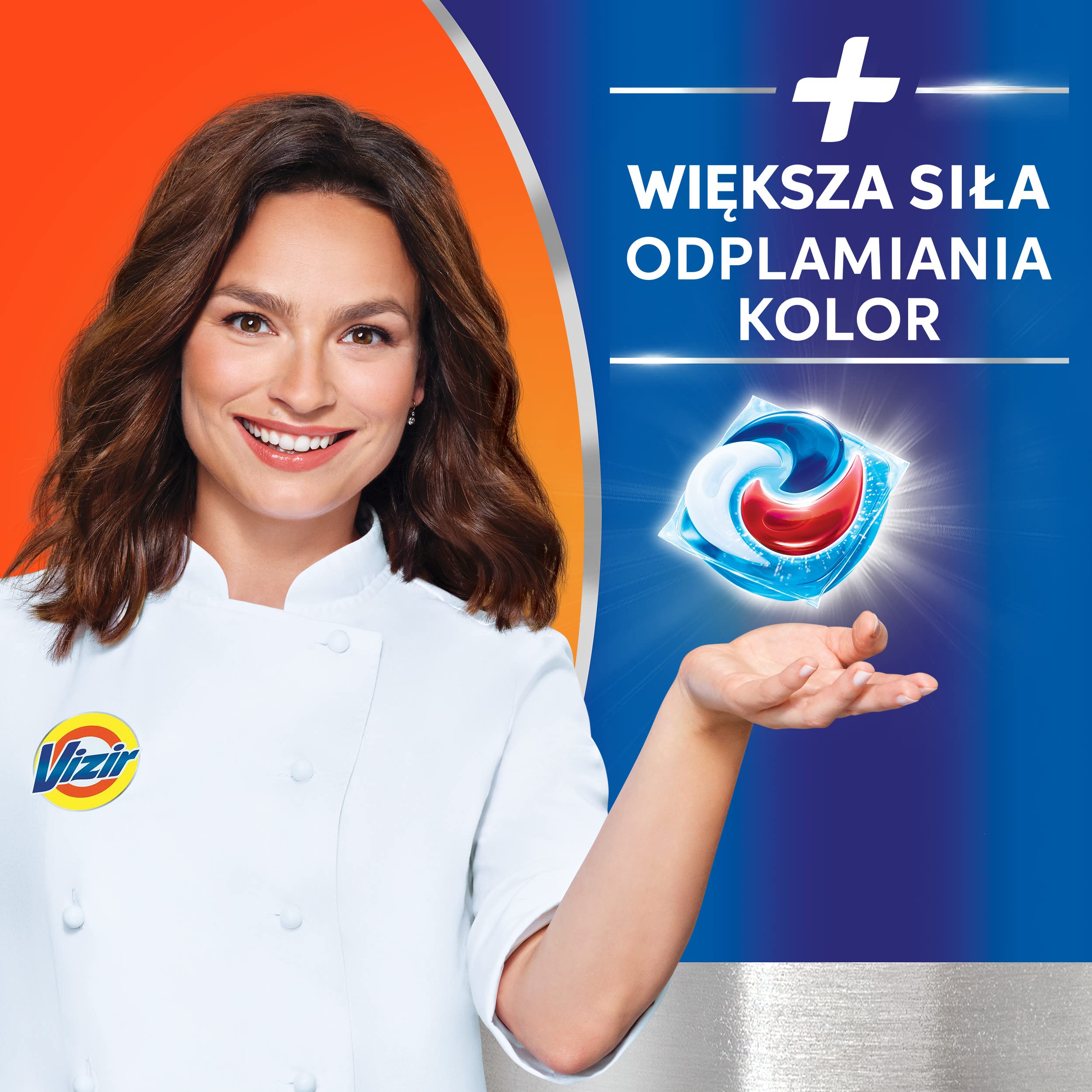 Vizir Platinum PODS Kapsułki do prania 33 prań, dodatkowa moc usuwania plam, Dodatkowa higiena dla kolorowych ubrań, skuteczne nawet w niskich temperaturach x3