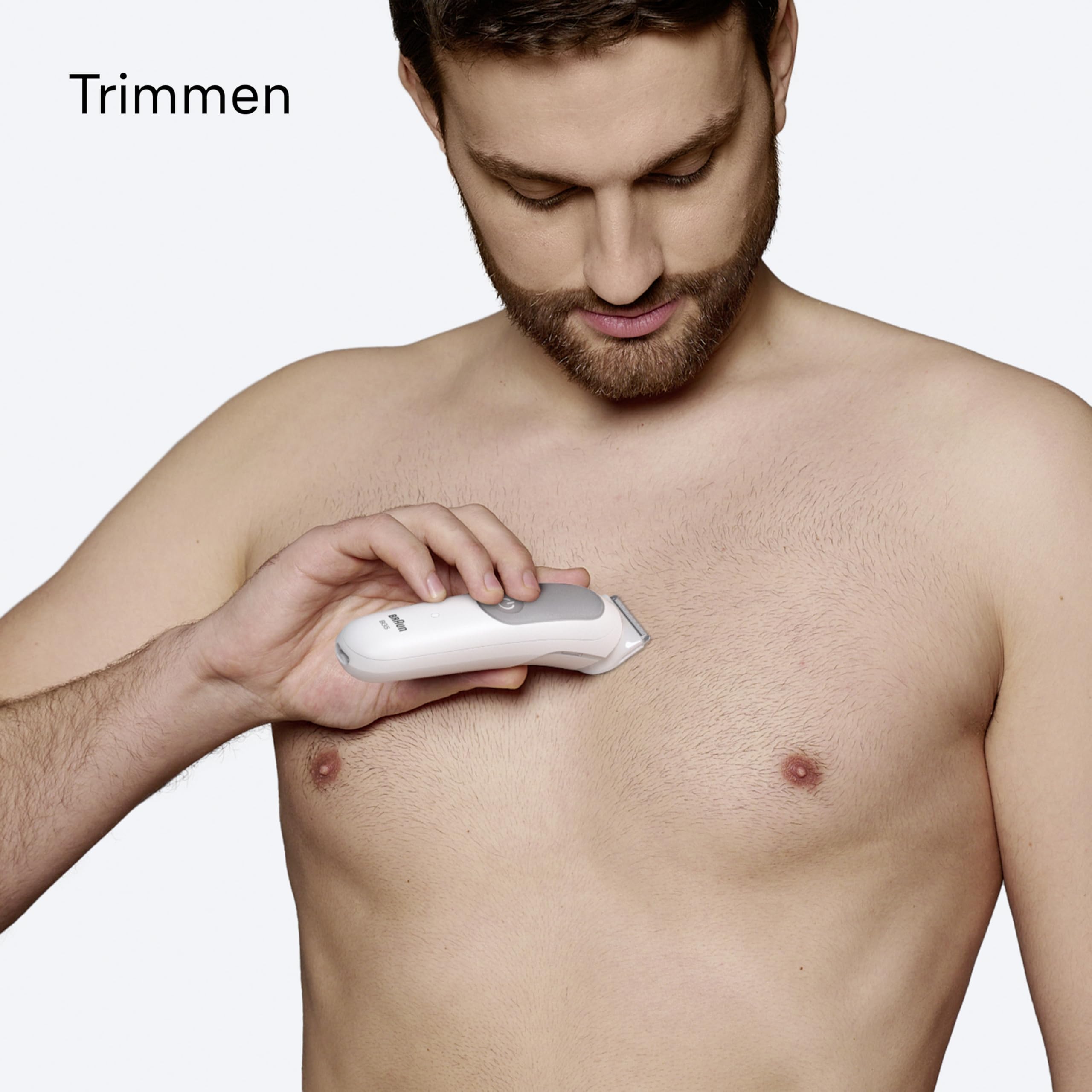 Braun Bodygroomer Series 5, Kabelloser Körperrasierer Herren, BG5500, Grau