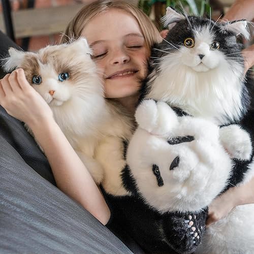 Miniatura 4 de Chongker Animales de peluche con peso  Animal de peluche realista suave y tierno con detalles realistas para niños y amantes de los gatos, peso de