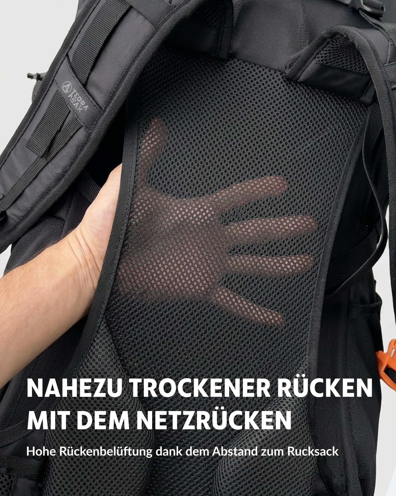 Terra Peak® Plecak turystyczny premium 30 l + 3 l (TORVA 30) dla kobiet i mężczyzn z wentylowanym grzbietem z siatki, pokrowcem przeciwdeszczowym i kieszenią na pokrywę, plecak trekkingowy z paskiem