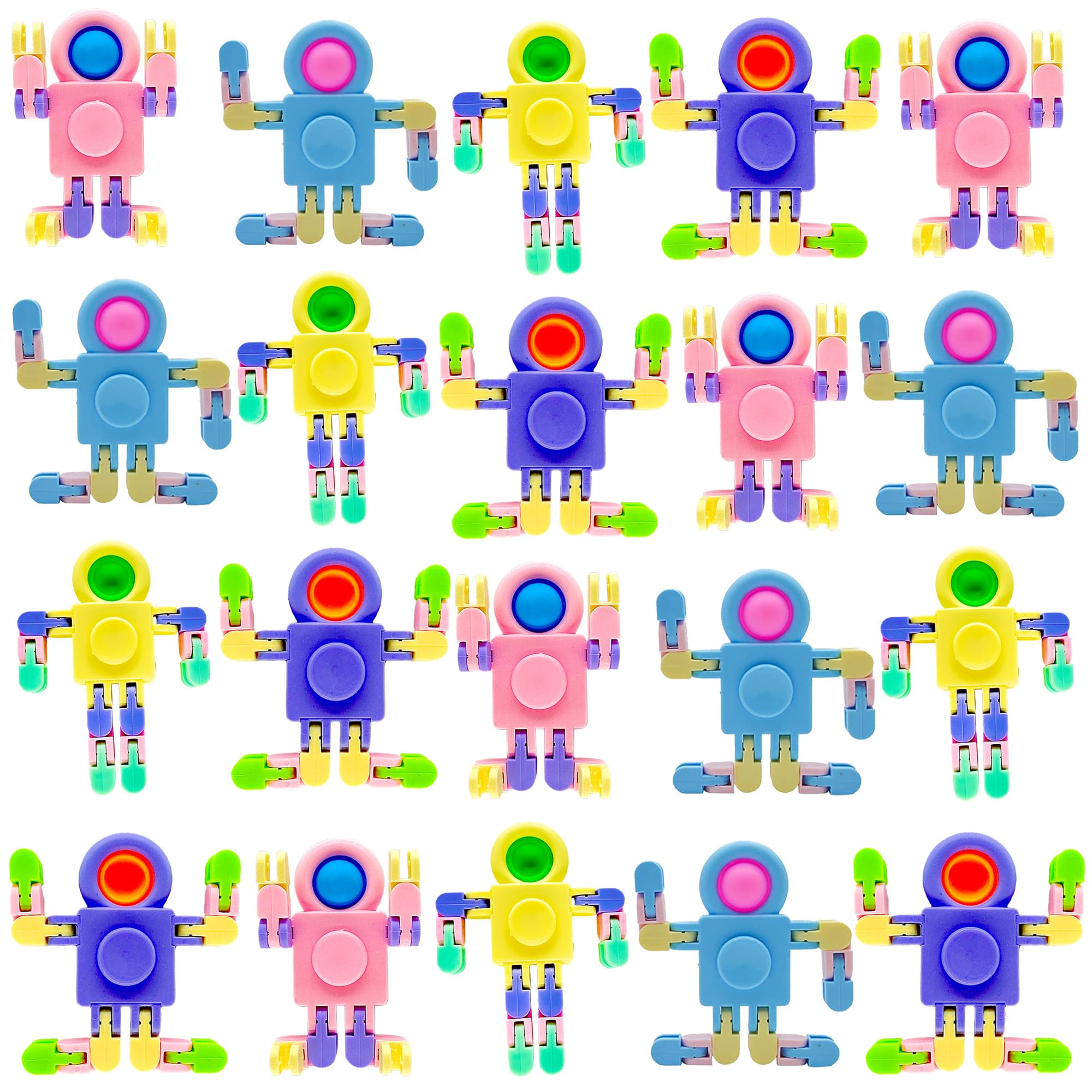 12 Pack Pop Fidget Spinners Party Favors Supplies Prizes for Kids Adults,Sensory Fidget Toys Deformable DIY Chain for Its Stress Relief Easter Basket fillers Goodie Bag Stuffers Birthday Gifts