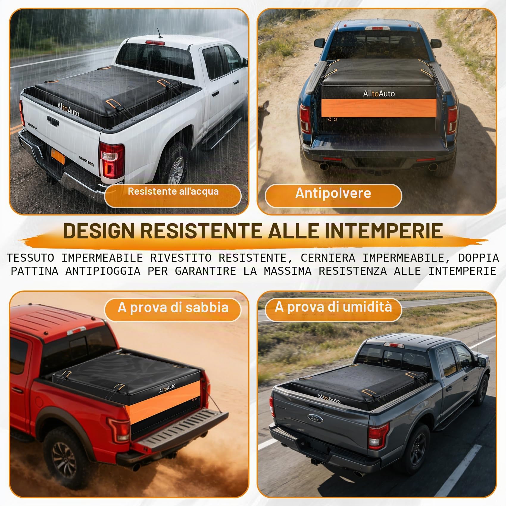 Borsa da carico per camion XL, 100% impermeabile 600D resistente, adatta a qualsiasi camion (158 x 122 x 55 cm) 35 piedi cubi, semplice e comoda da installare | PVC resistente 600D con cuciture incollate a caldo e cerniera su 3 lati con 4 corde elastiche,