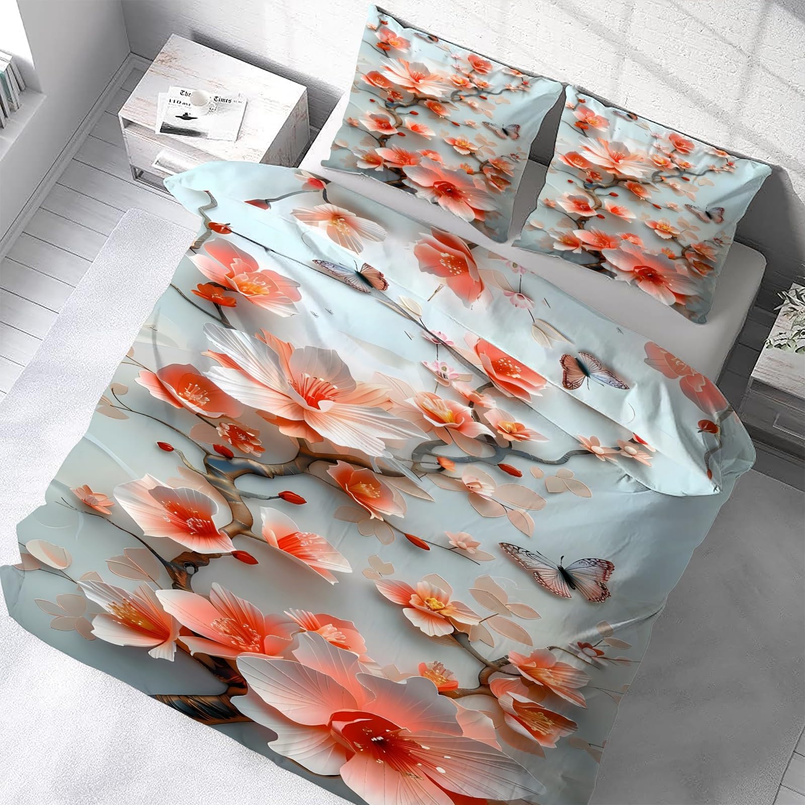 Housse de couette 220 x 240 avec fermeture éclair lit 2 personnes