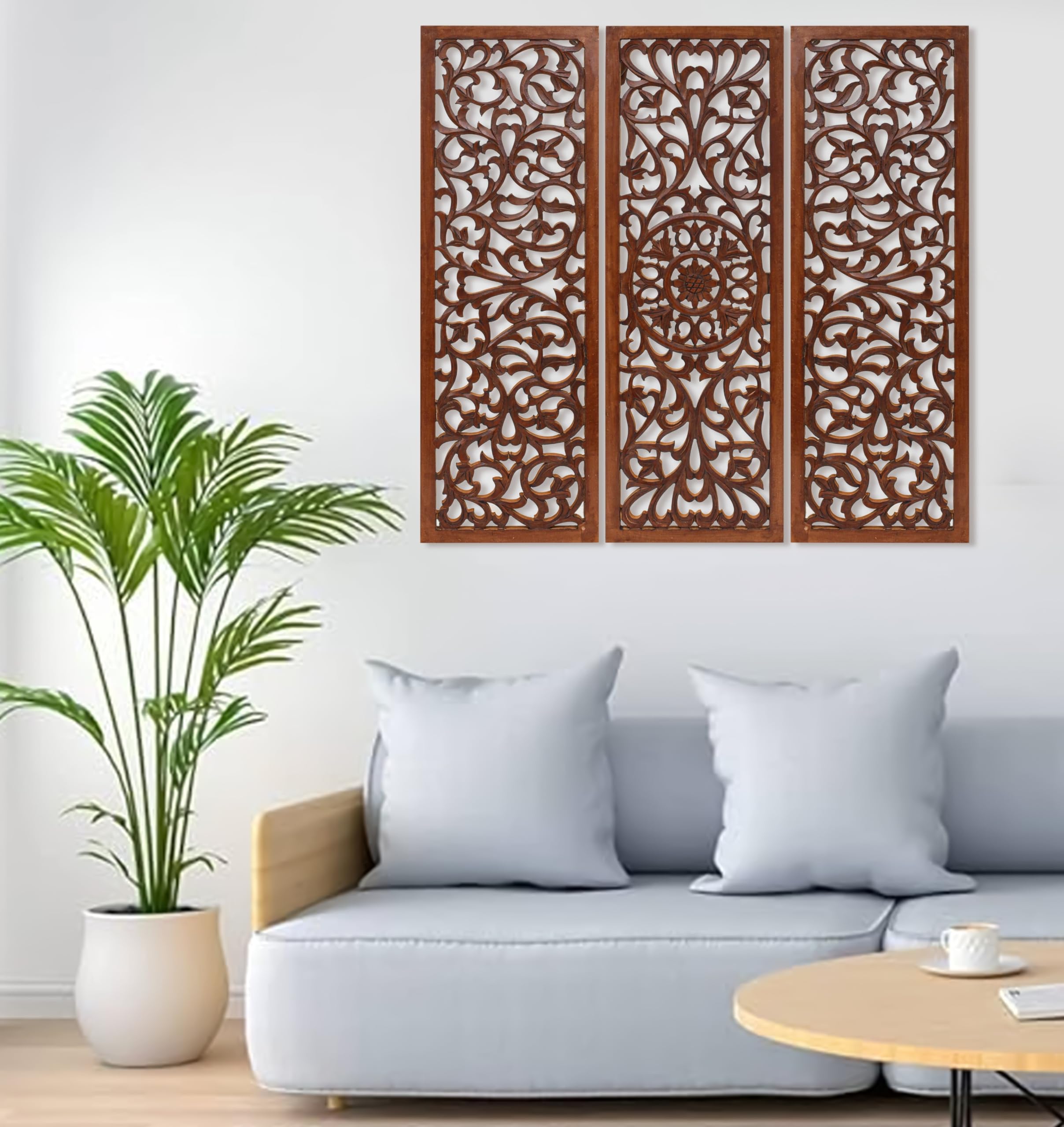 Amazon.com: Bedding Craft Carved Wood Wall Décor Art,Wall Panel, Wood ...