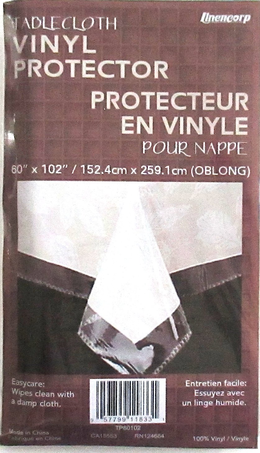 Everything Else CLEAR PLASTIC TABLECLOTH PROTECTOR Table Cloth Plastic Cover 60 x 102 NEW VERY