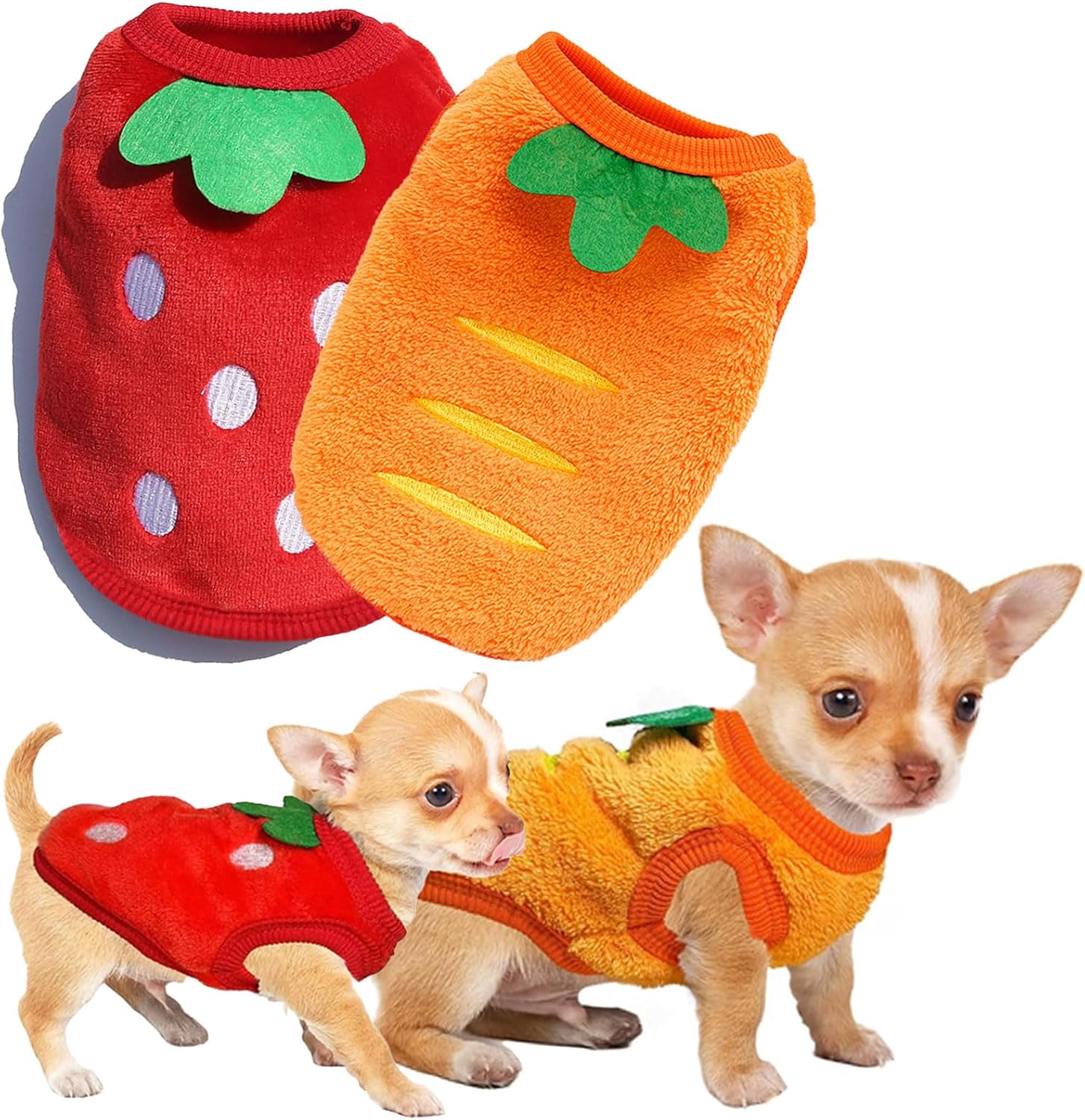 Chihuahua Sweater 2PC Teacup Dog Clothes Dog Sweaters for