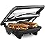 Hamilton Beach Electric Panini Press Grill with Locking Lid, Opens 180 Degrees for any Sandwich Thickness (25460A) Nonstick 8