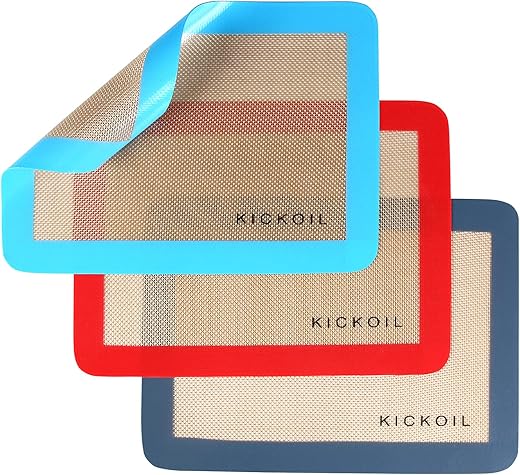 Silicone Baking Mats Non Stick Bareware for Cookies,Bread and Pastry 3 Quarter Sheets