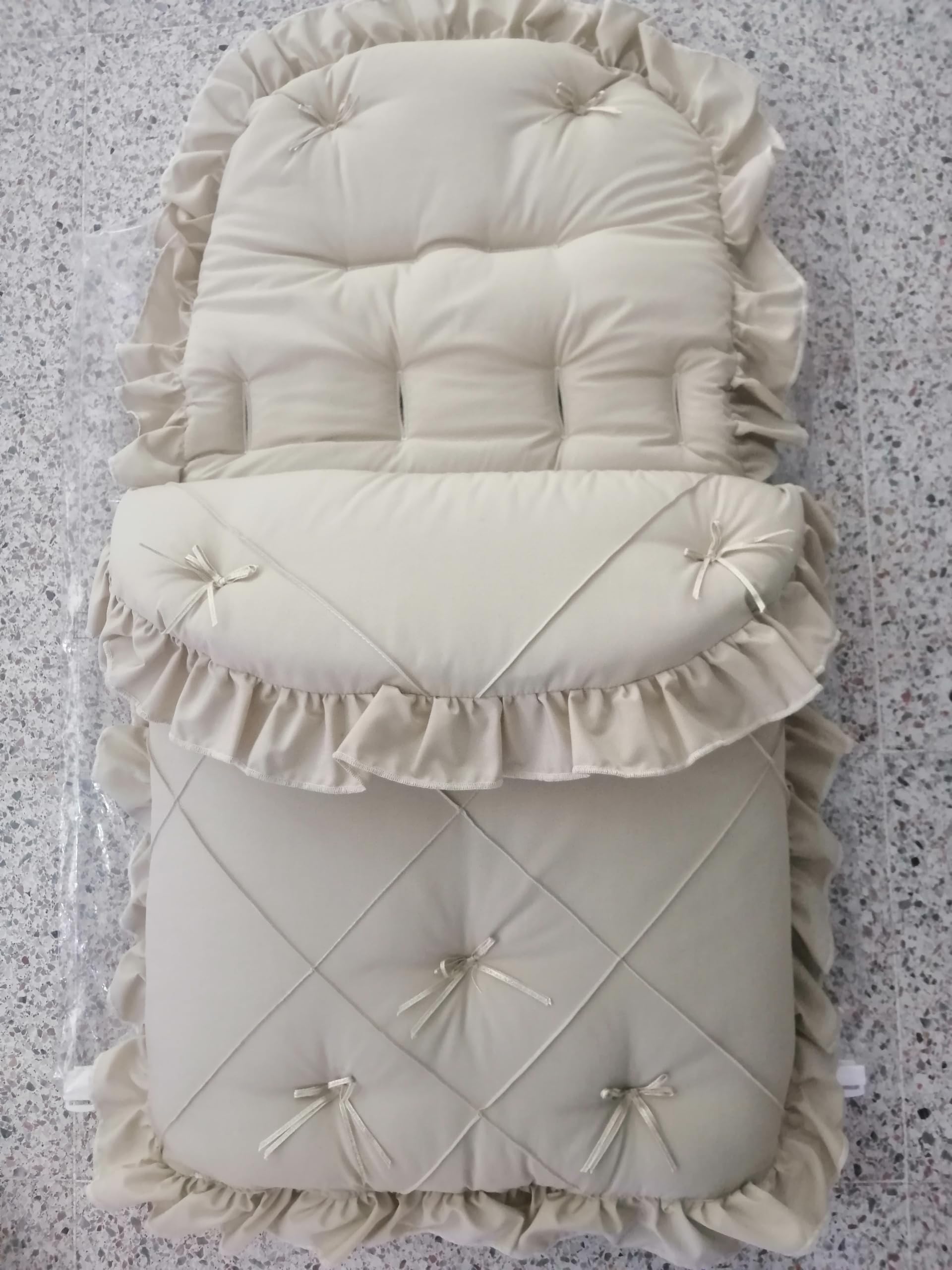 Footmuff Cosytoes Universal fit pram Set Buggy Liner Colour Beige, Pushchair Stroller Buggy Set