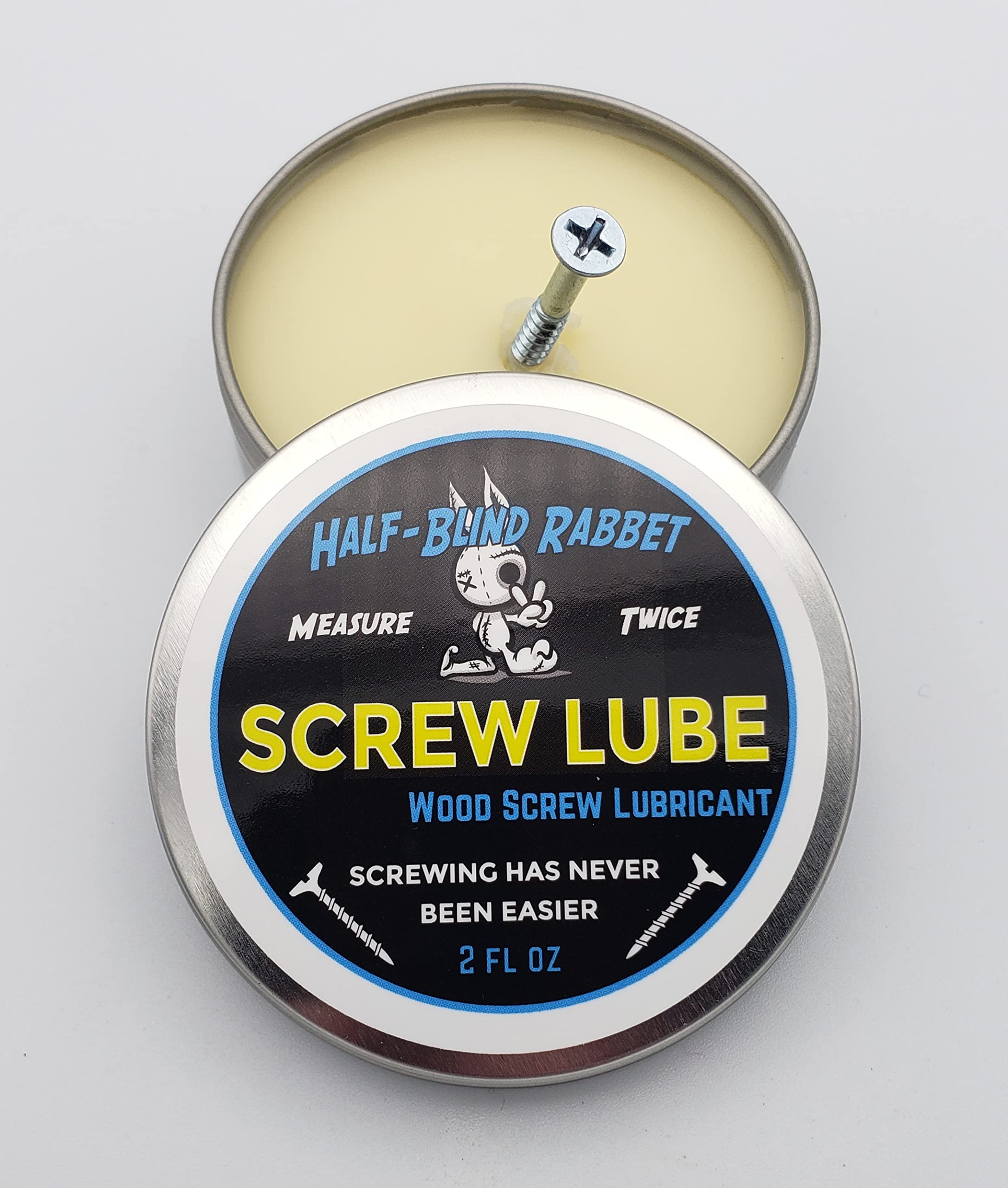 Screw Lube 2 Ounce Wood Screw Lubricant Made in The USA Half-Blind Rabbet  Veteran Owned: Amazon.com: Industrial & Scientific