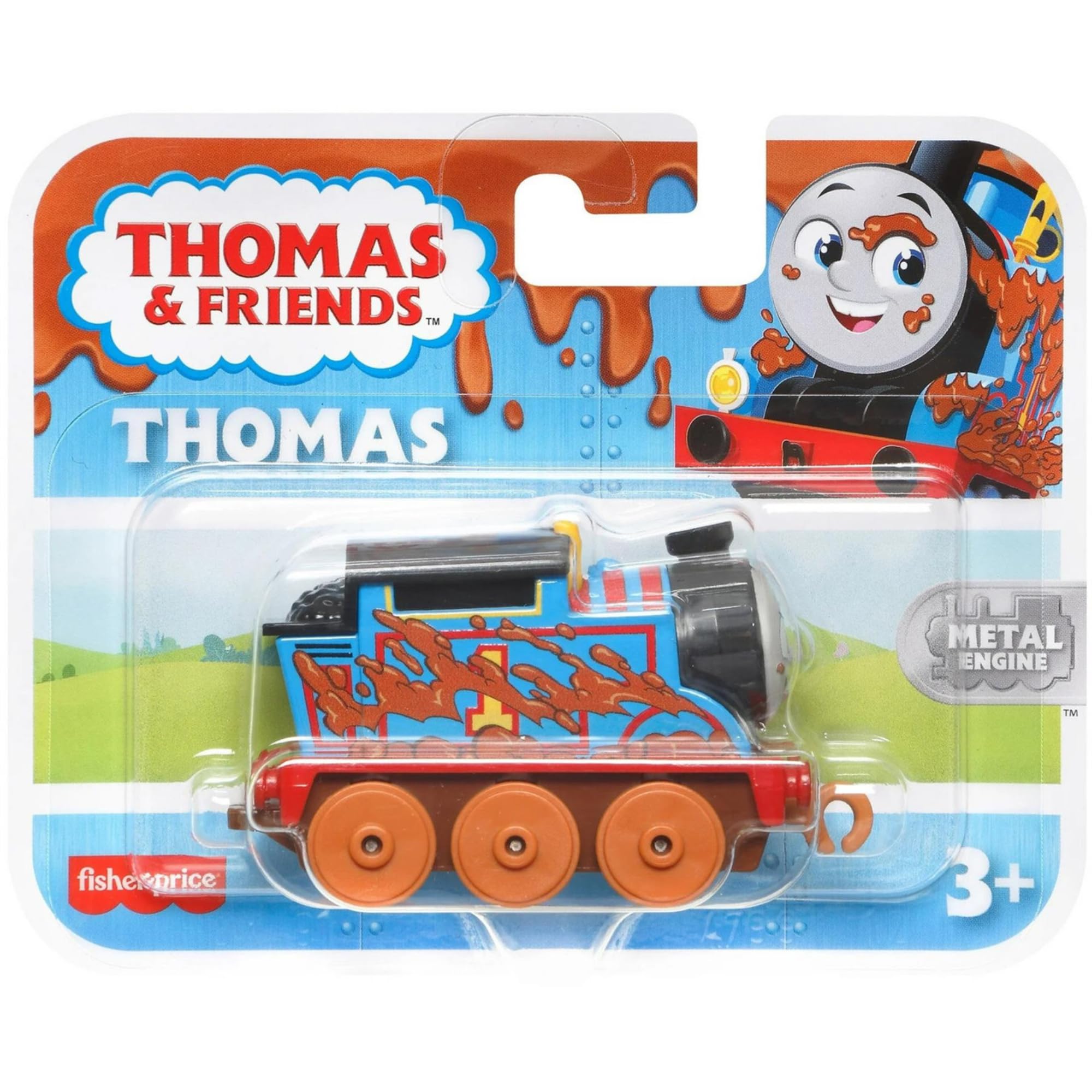 THOMAS & FRIENDS Diecast Full Metal Character Train Sets - (Thomas in Mud)