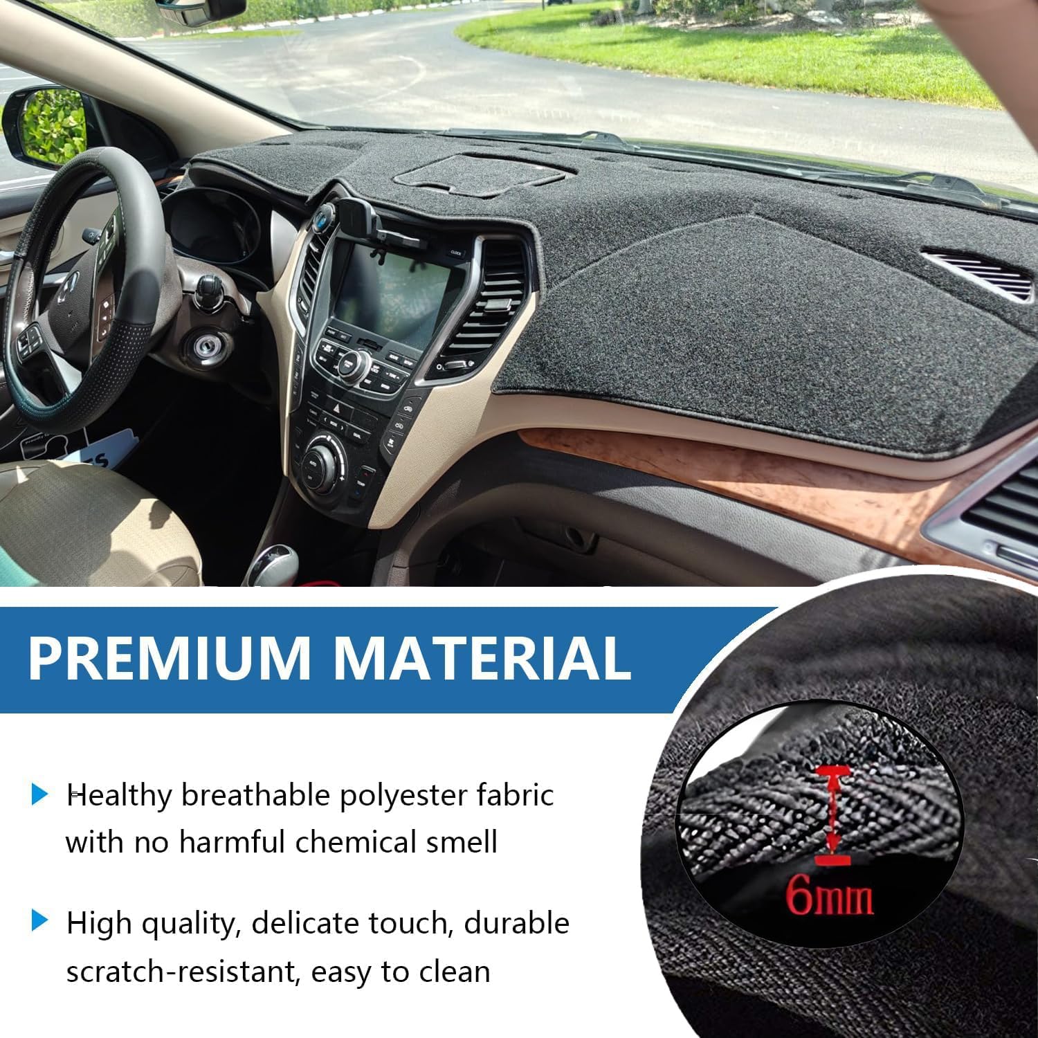 Dash Cover Dash Mat Fit for K-ia Sportage 2017 2018 2019 2020 2021 2022 Dashboard Cover Non-Slip Pad Accessories