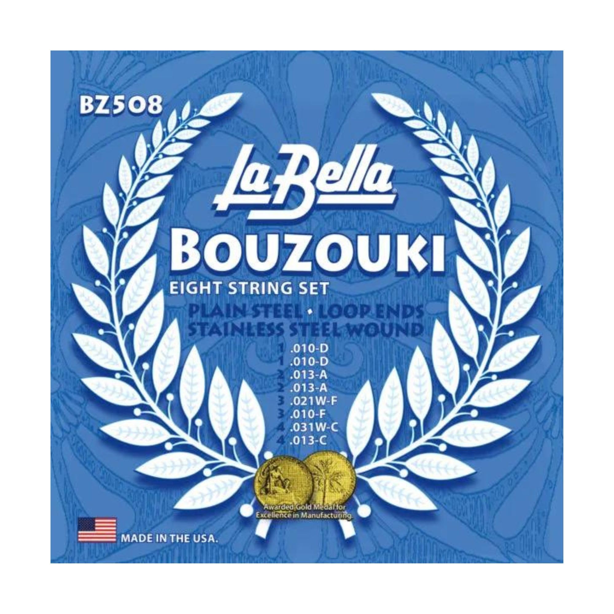 La Bella BZ508 Bouzouki 8- String Set 10-13