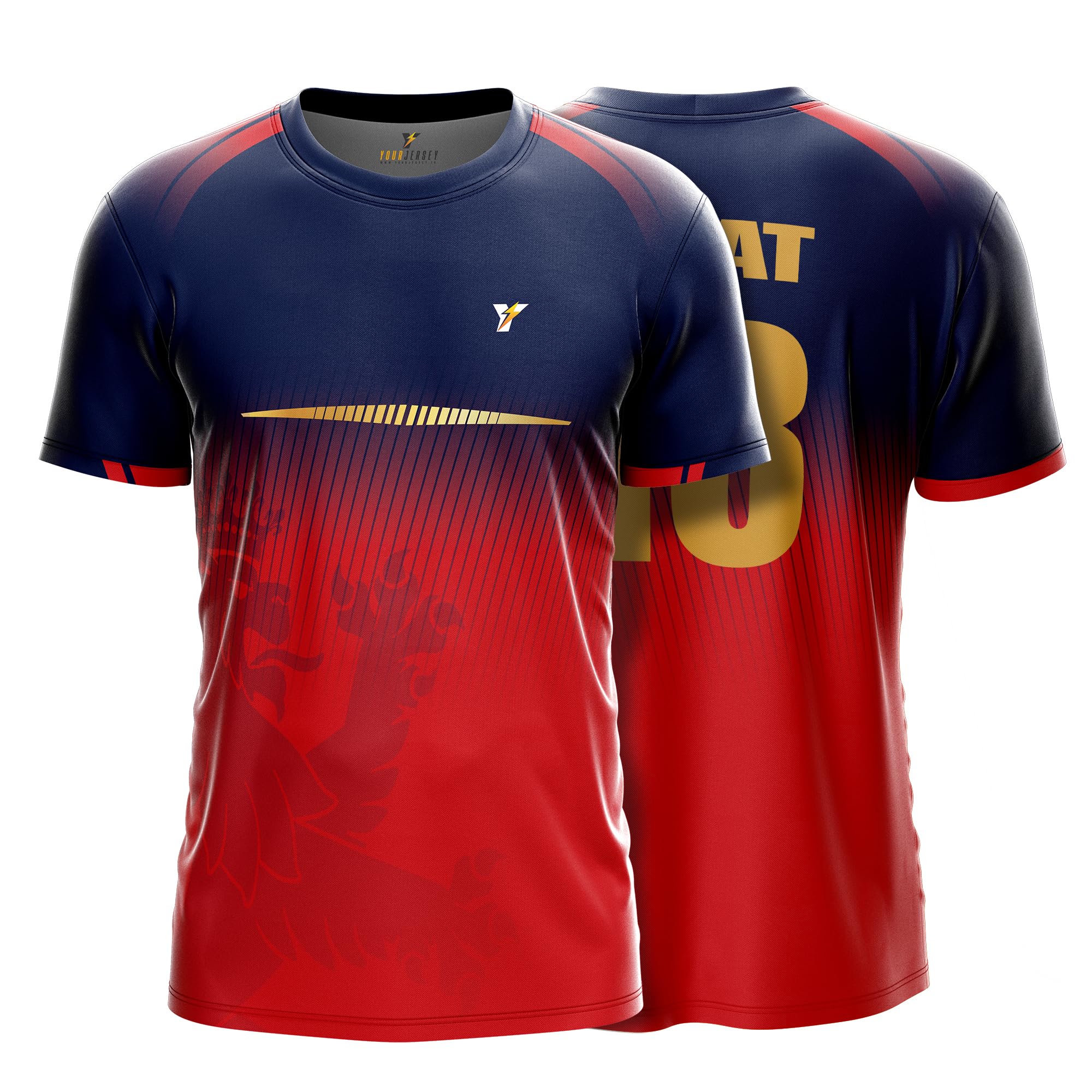 ☆専用☆yo Lingerie Silk jersey collar shirt YOURJERSEY Bangalore IPL Jersey 2026 with Custom Name & Number