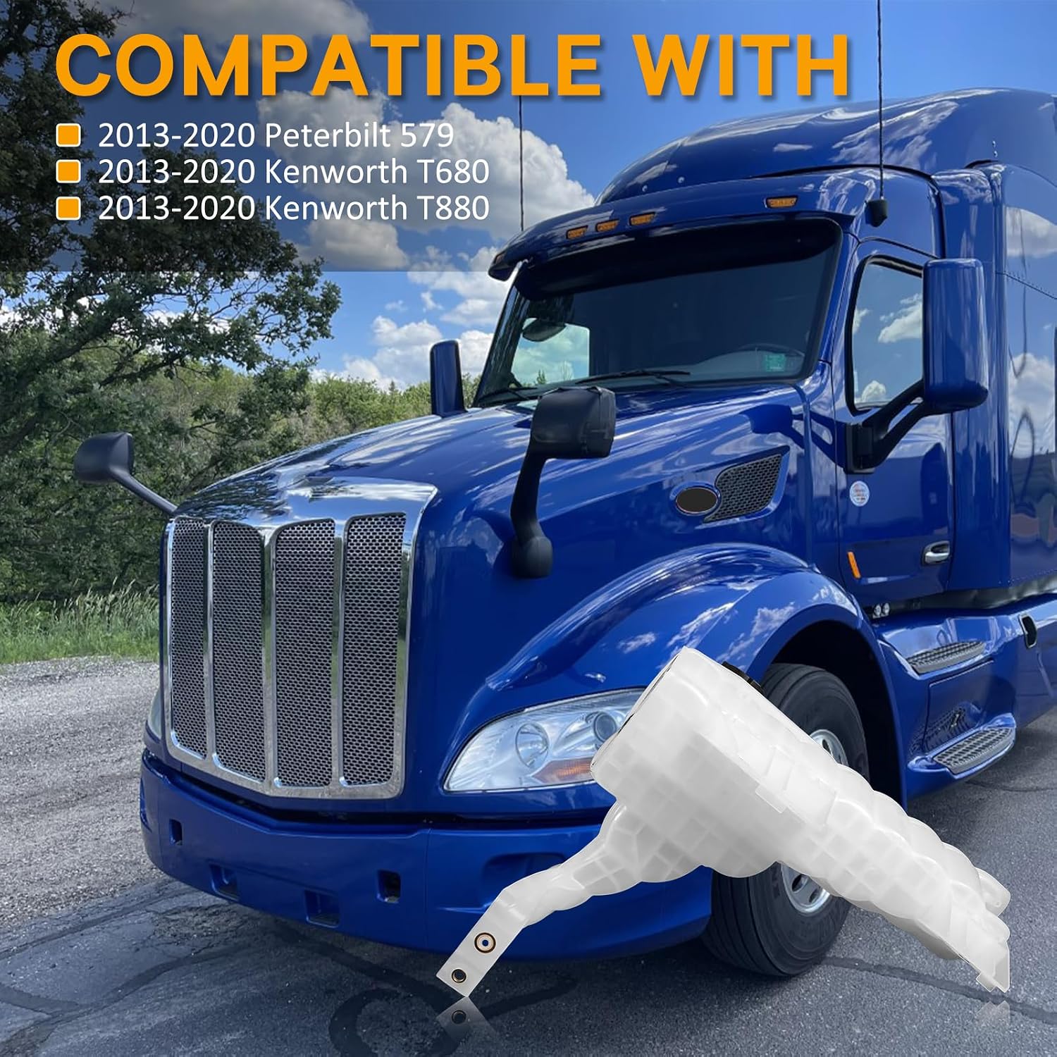 Coolant Reservoir Tank Fit For 2013 2014 2015 2016 2017 2018 2019 2020 Peterbilt 579 Kenworth T680 T880 DR104002 CP23700