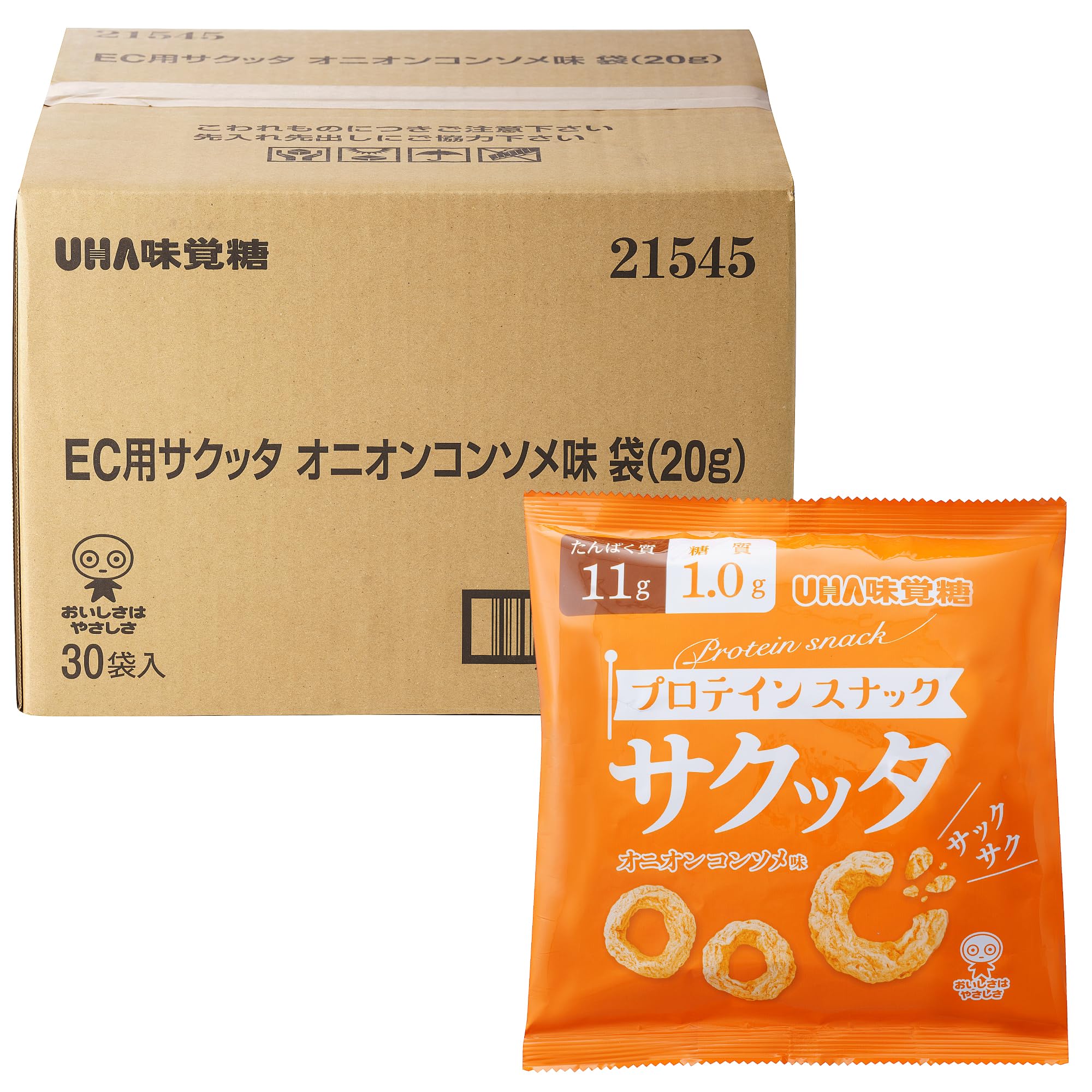 Amazon.co.jp: UHA味覚糖 サクッタ プロテインスナック (20g × 30袋