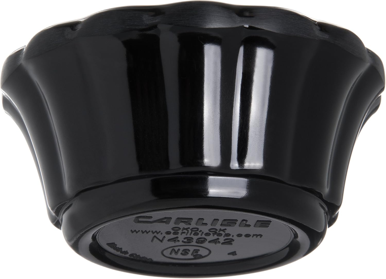 Carlisle Melamine Scalloped Ramekin, 1 oz, Black (Pack of 48)