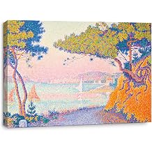 Canvas Print Wall Art - Golfe Juan by Paul Signac - 48x32 inches