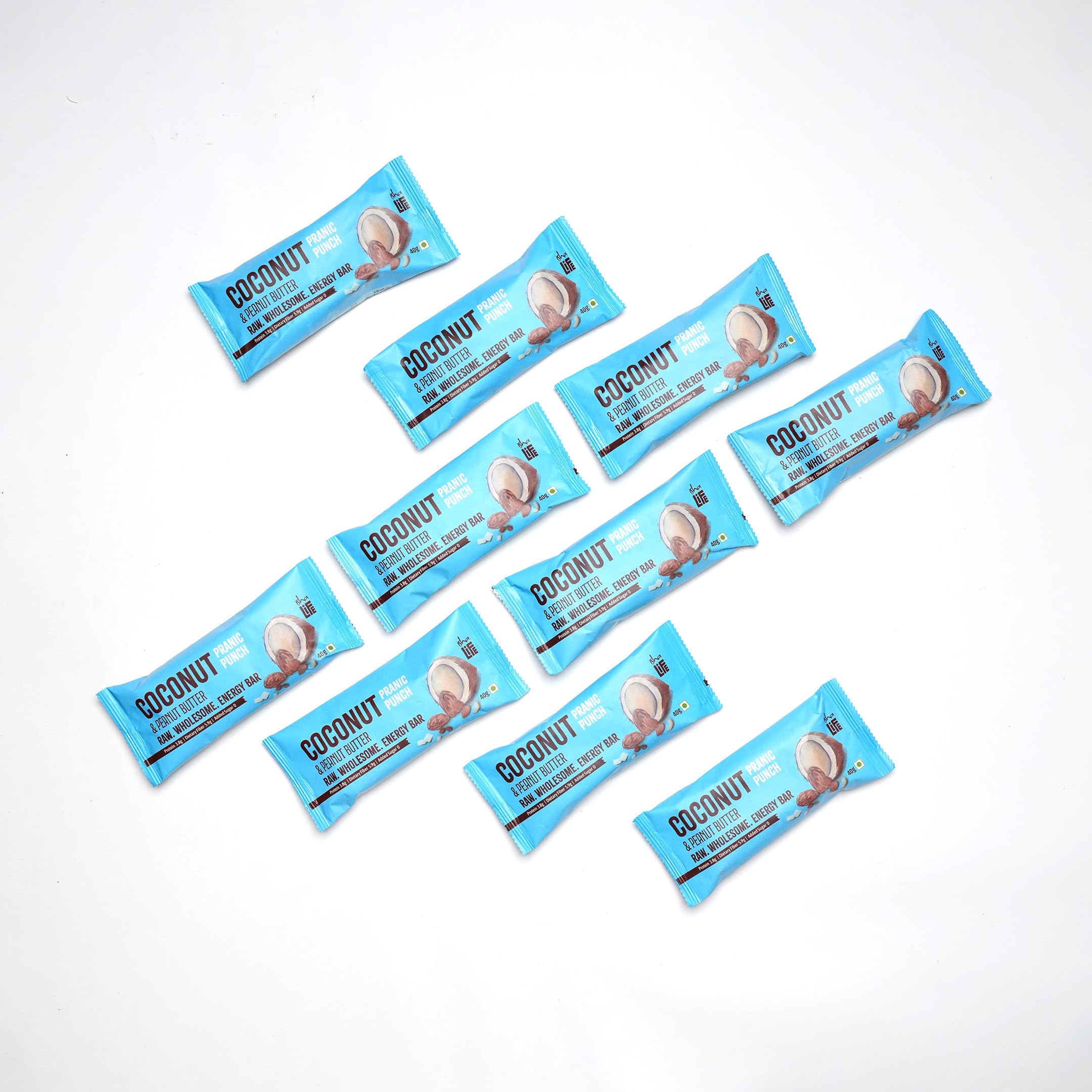 Isha Life Roasted Coconut with Peanut Butter Energy Bar | Raw, Wholesome Energy Bar | Sugar & Preservative-free | Pack of 10-image-49