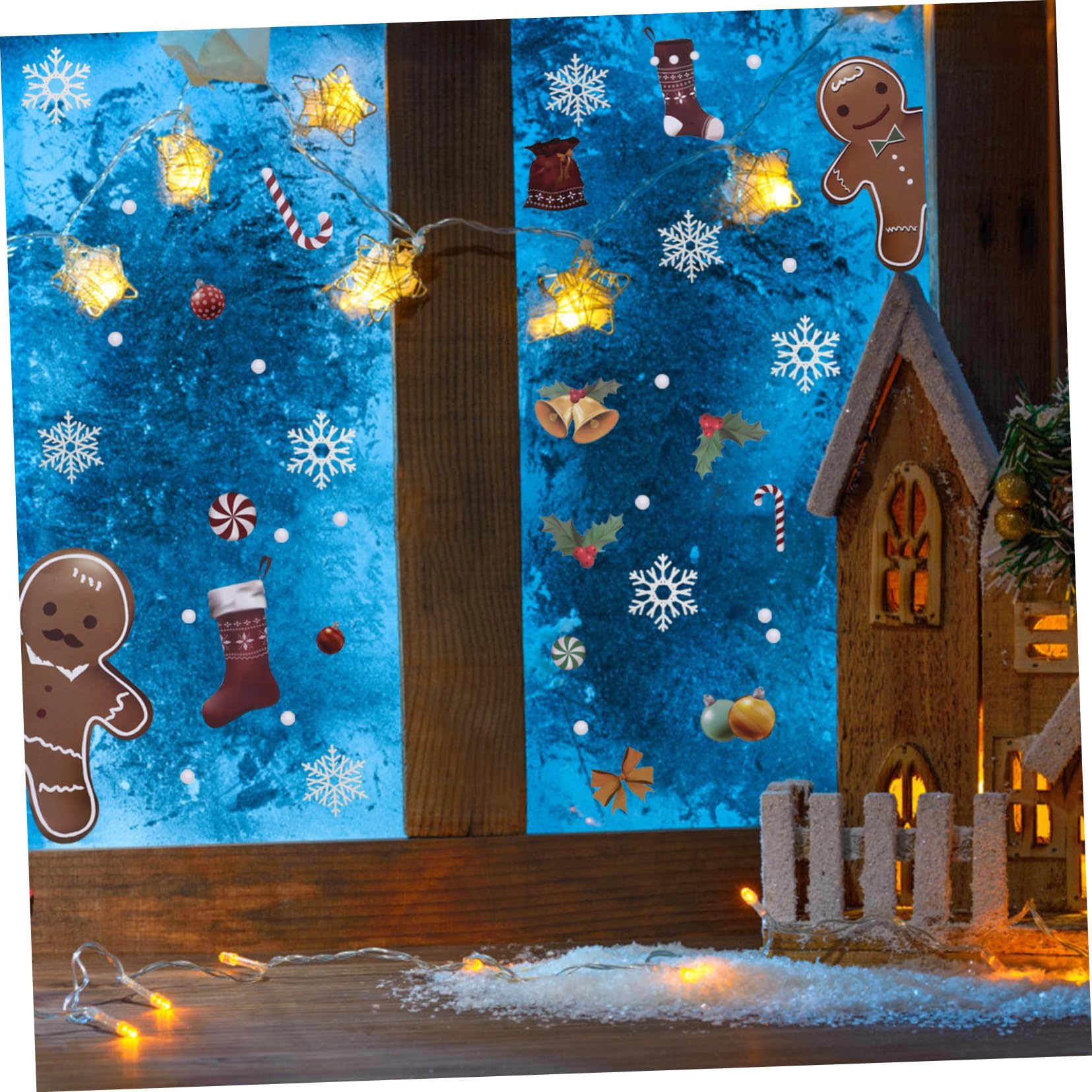 Cabilock 3 Juegos Pegatina Exterior Guirnalda Muro Decoración Dormitorio Navideños Calcomanías De Ventana De Pared De Navidad La Navidad Se Aferra De Polivinilo 2 Hojas * 3