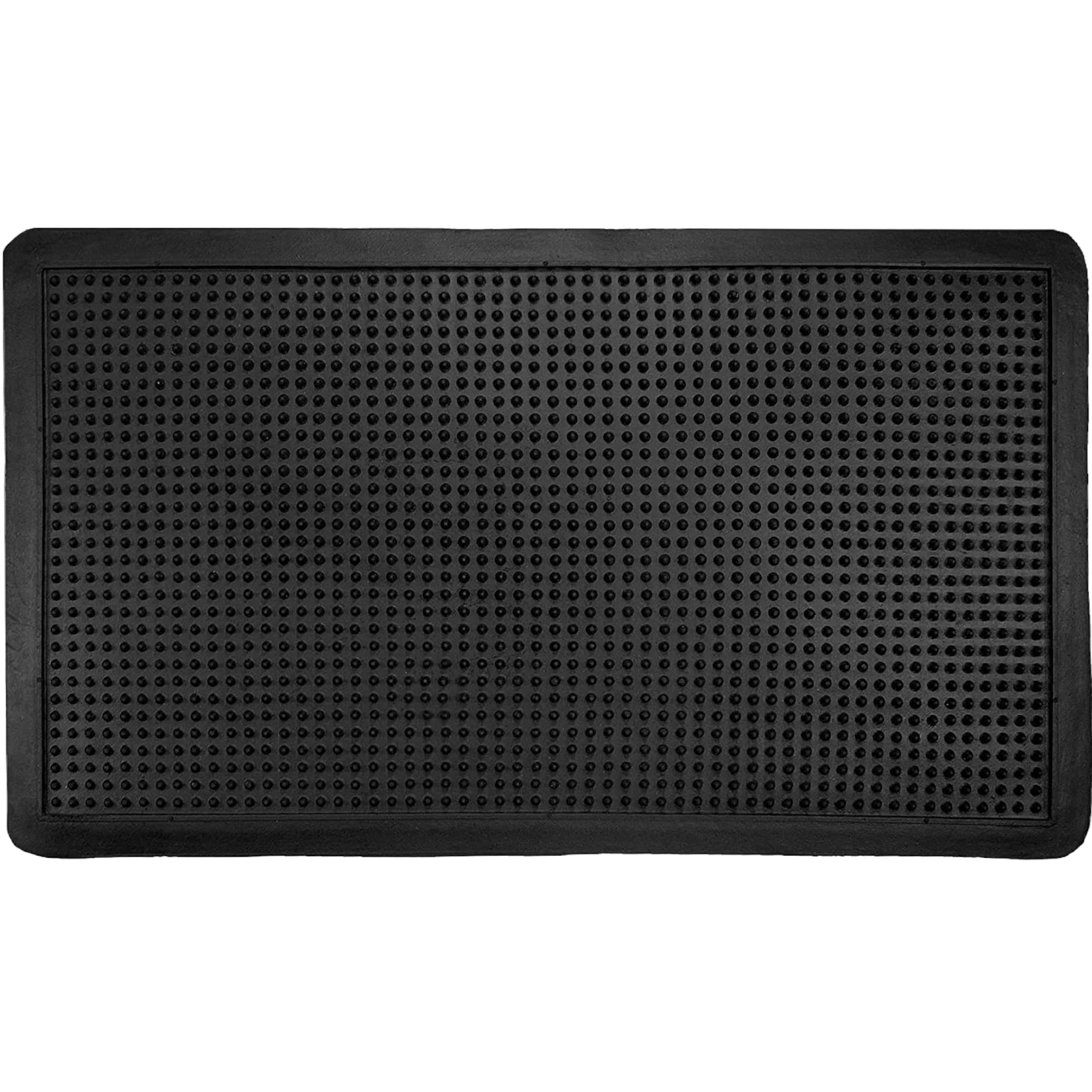 TIENDA EURASIA - Felpudo Entrada Casa, Felpudo Goma de Picos, Base Resistente y Antideslizante, Color Negro, Ideal para Interior y Exterior, Medida (40 x 70 cm)