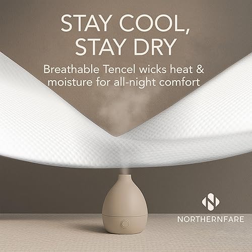 Miniatura 3 de Protector de colchón prémium tamaño King  Funda Tencel 100% impermeable  Protector de colchón refrescante y transpirable con bolsillo profundo King