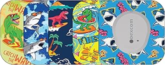 Glucomart Mini Adhesive Patches for Dexcom G7, Stelo & Infusion Sets – 5-Pack Waterproof, Sweatproof CGM Overpatches – Hypoallergenic CGM Sensor Patches (Surf)