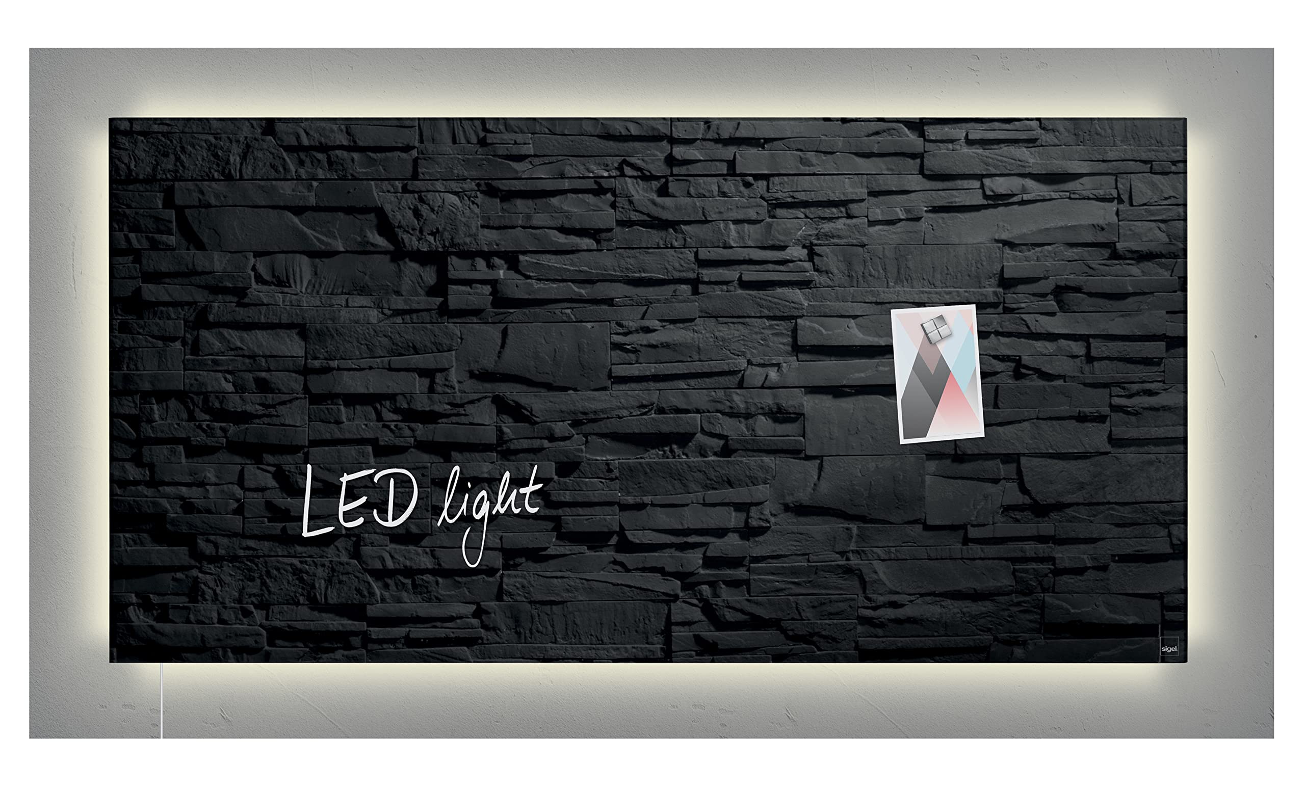 SIGEL Magnetic glass board Artverum - TUEV-approved - 91 x 46 cm -
