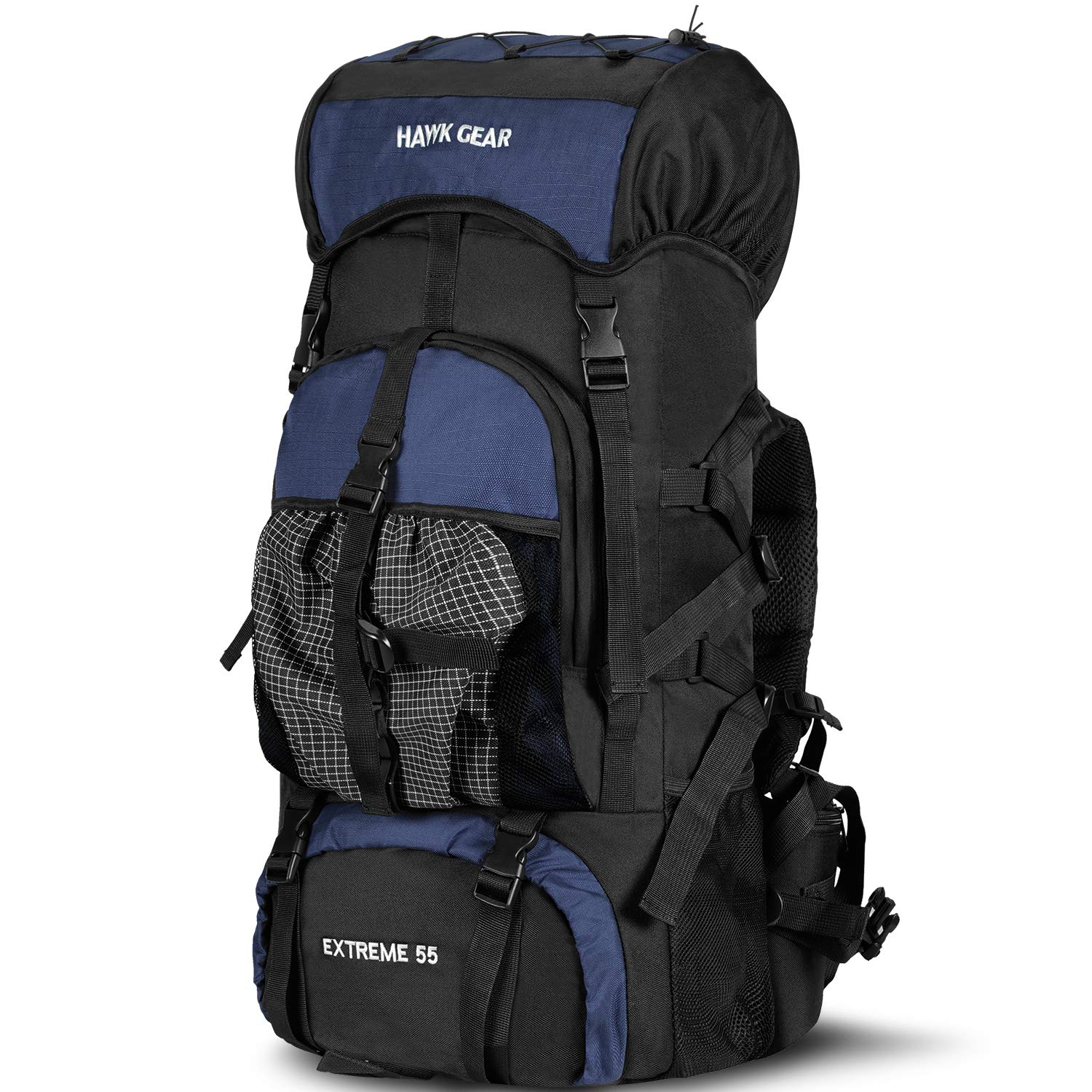 [HAWK GEAR(ホークギア)] バックパック 55L 防水 大容量 レインカバー ザック 長期旅行 防災 災害