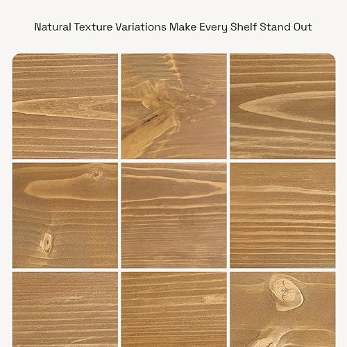 Miniatura 9 de BAOBAB WORKSHOP - Estantes flotantes de madera natural para pared de 24 pulgadas - Estantes flotantes de pared para cocina y dormitorio - Estantes