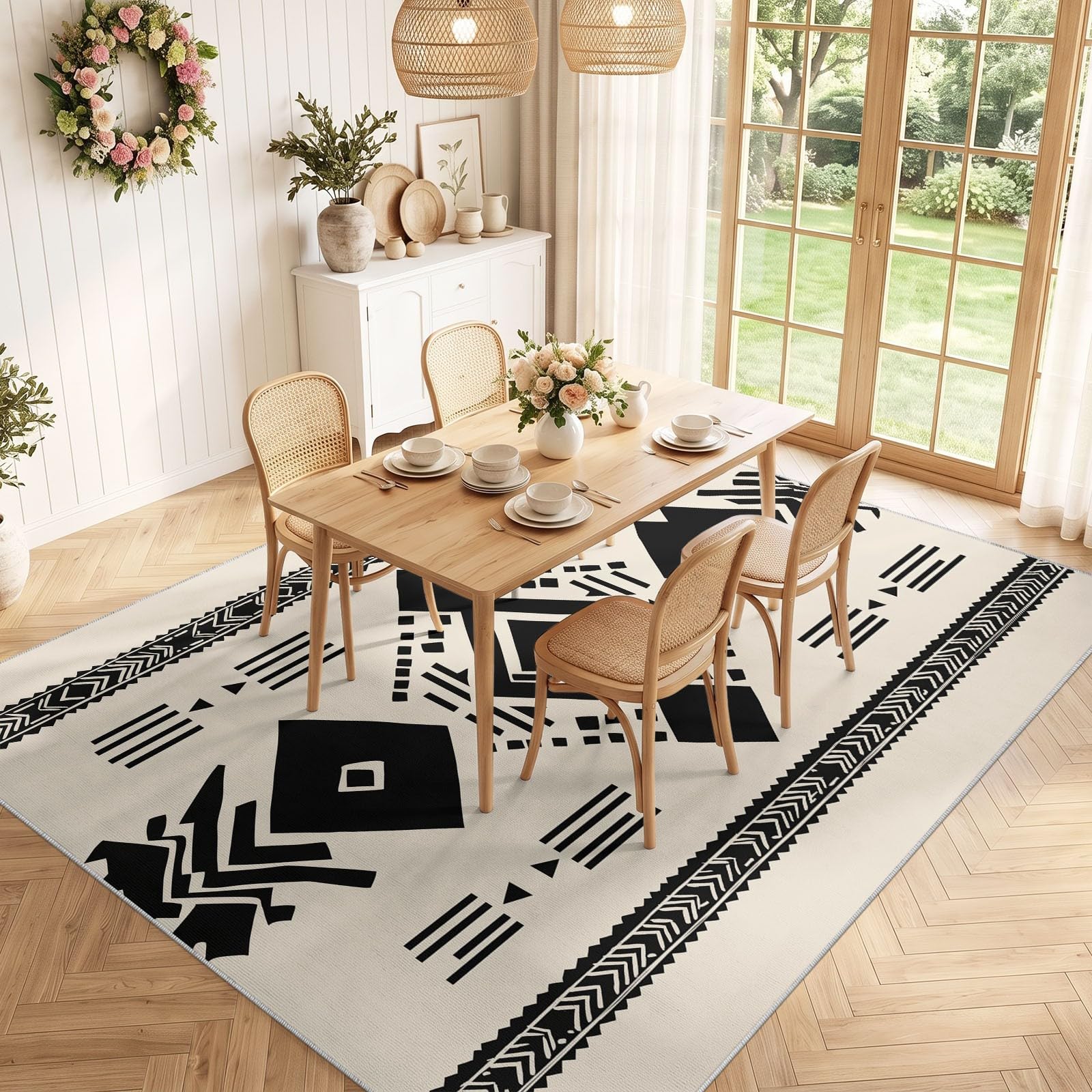 Douce Futuriste Néon Motif Décoration Tapis Salon Chambre 240 x 300 cm