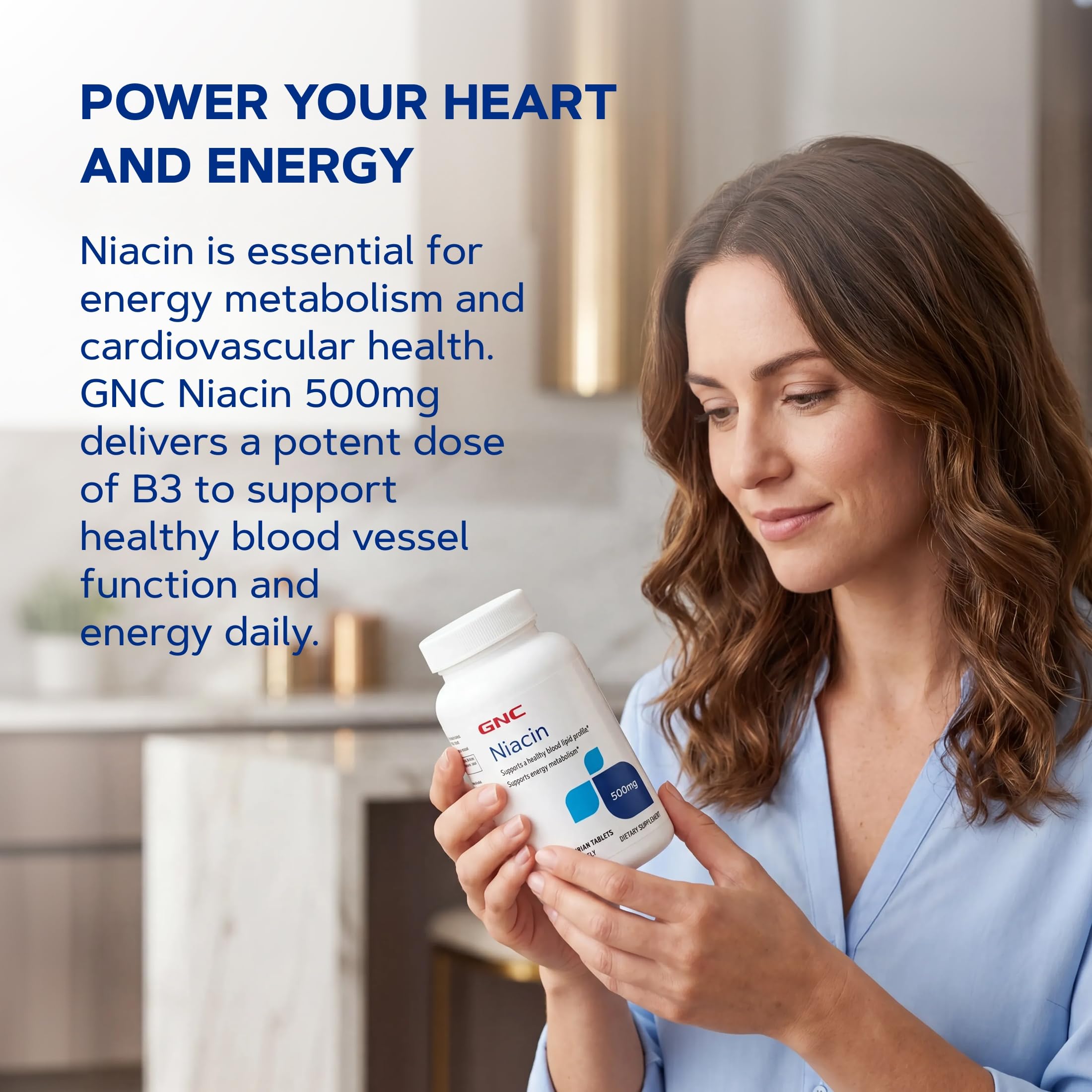 GNC Niacin 500mg Supplement, Supports Blood Vessel Health, 100 Tablets — Amazon image 7