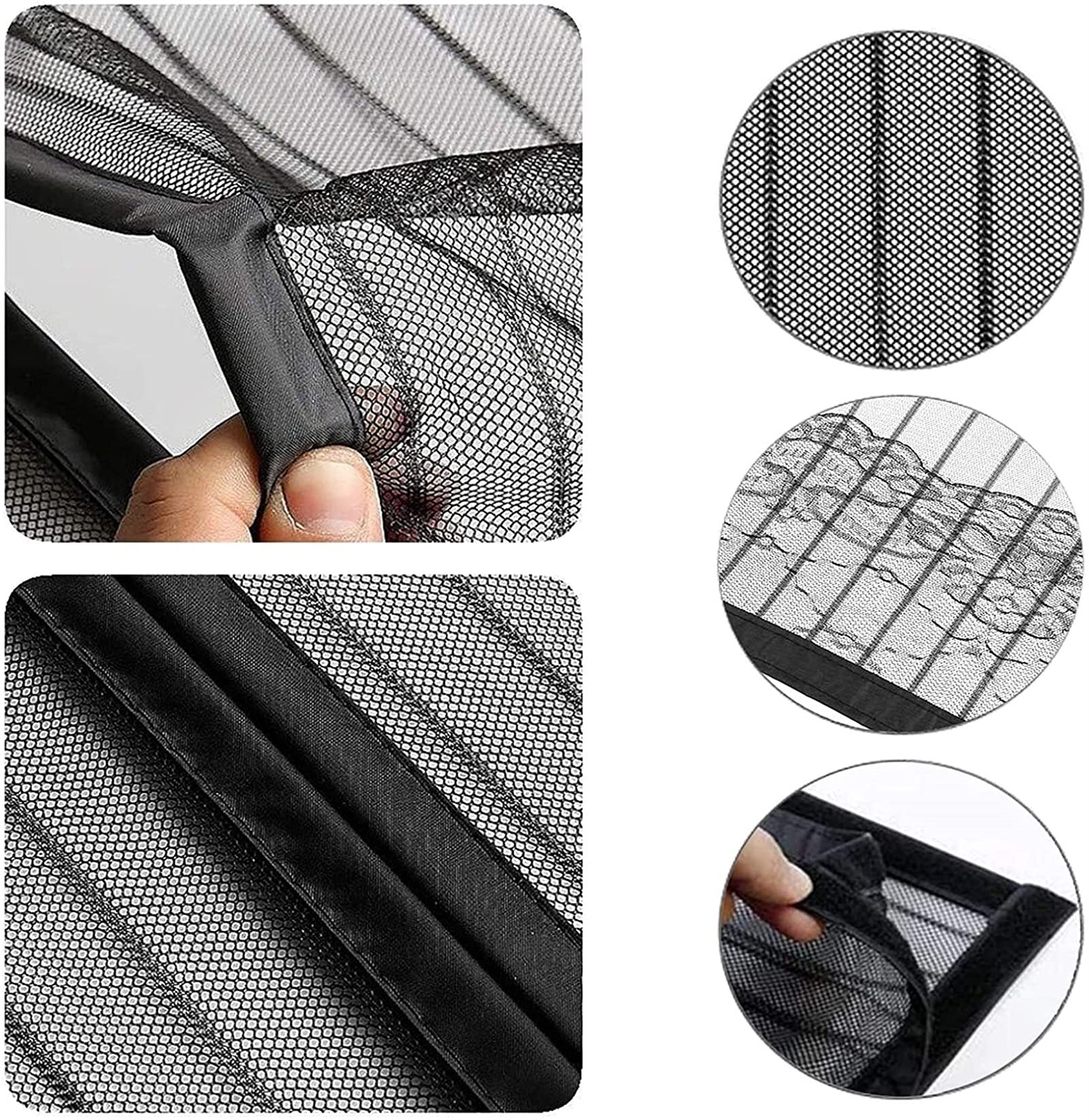 Mosquitera Magnética Ventana 130x150cm Pantalla Malla Magnética Evita el Paso De Insectos Fácil de Ensamblar para Sala de Estar Balcón Patio Habitación, Marrón A