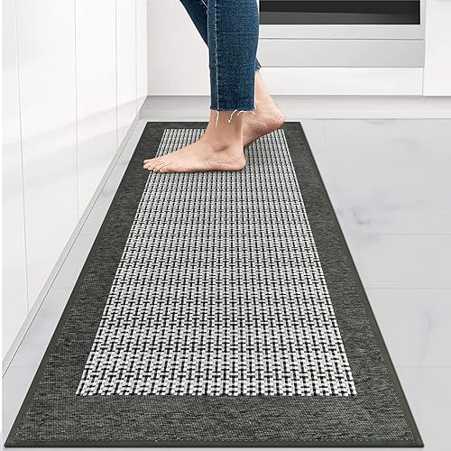 Collive Alfombra antideslizante de 20 x 59 pulgadas, alfombra de cocina lavable para fregadero de cocina, alfombra antideslizante para fregadero,