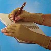 Vista 18 de Guantes terapéuticos de compresión isotoner, con dedos completos, unisex Camello