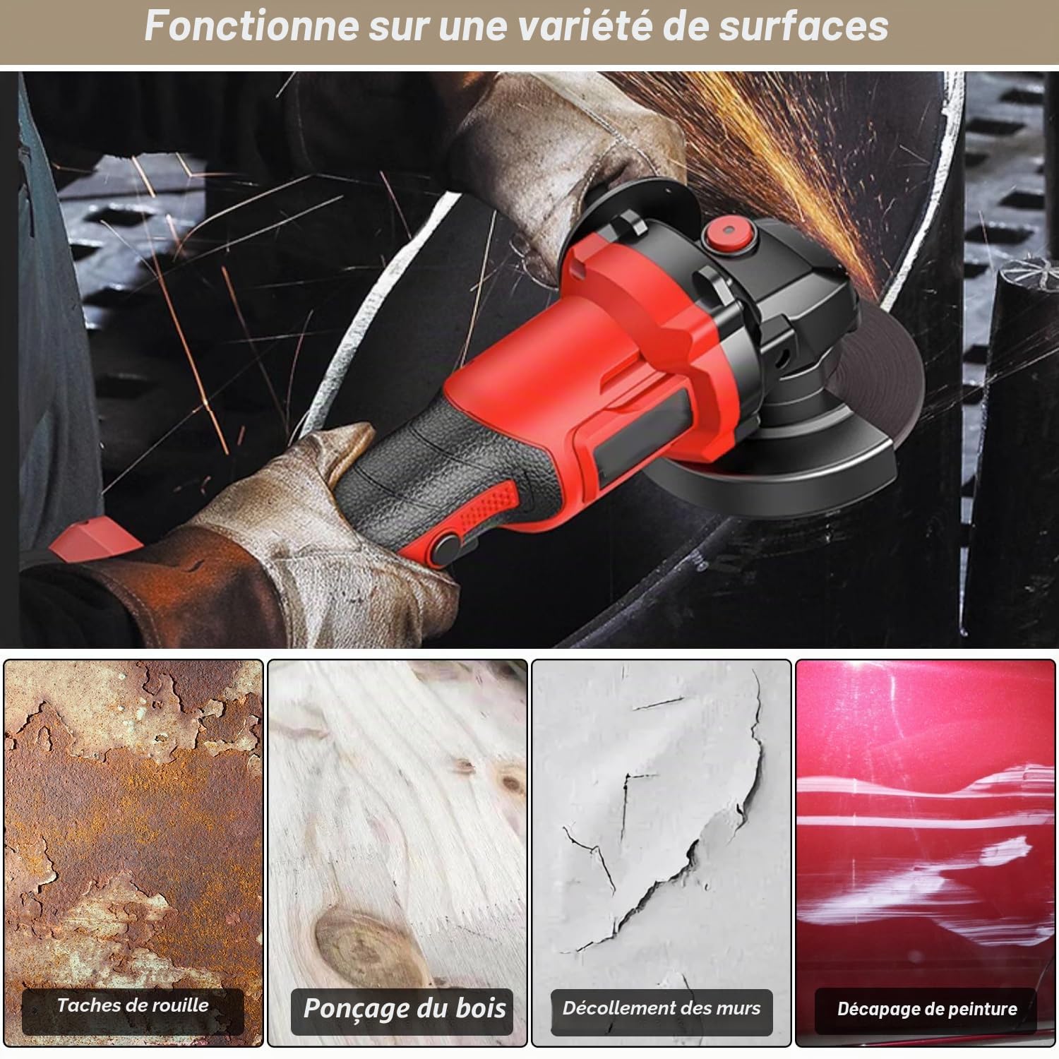 5 Disques de Nettoyage CSD 125x22mm Mélangé Disque de Tissu en Nylon Disque de Nettoyage Grossier Disques CSD Pour Meuleuse D'angle pour Enlèvement de la Rouille, Peinture, Rouille et l'oxydation