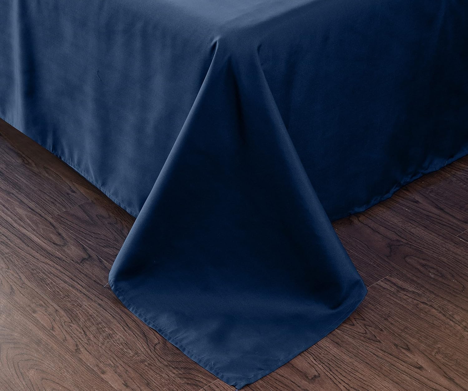 New Complete 4 Piece Sheet Set Super Soft Bedding - Breathable Linen - Wrinkle Free - 16" Deep Pocket - Best Value - Flat Sheet, Fitted Sheet, Two Pillow Cases (Navy Blue, King)