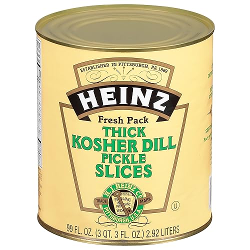 Heinz Rebanadas de eneldo Kosher #10 (6 cajas de cartón, latas de 6.2 libras)