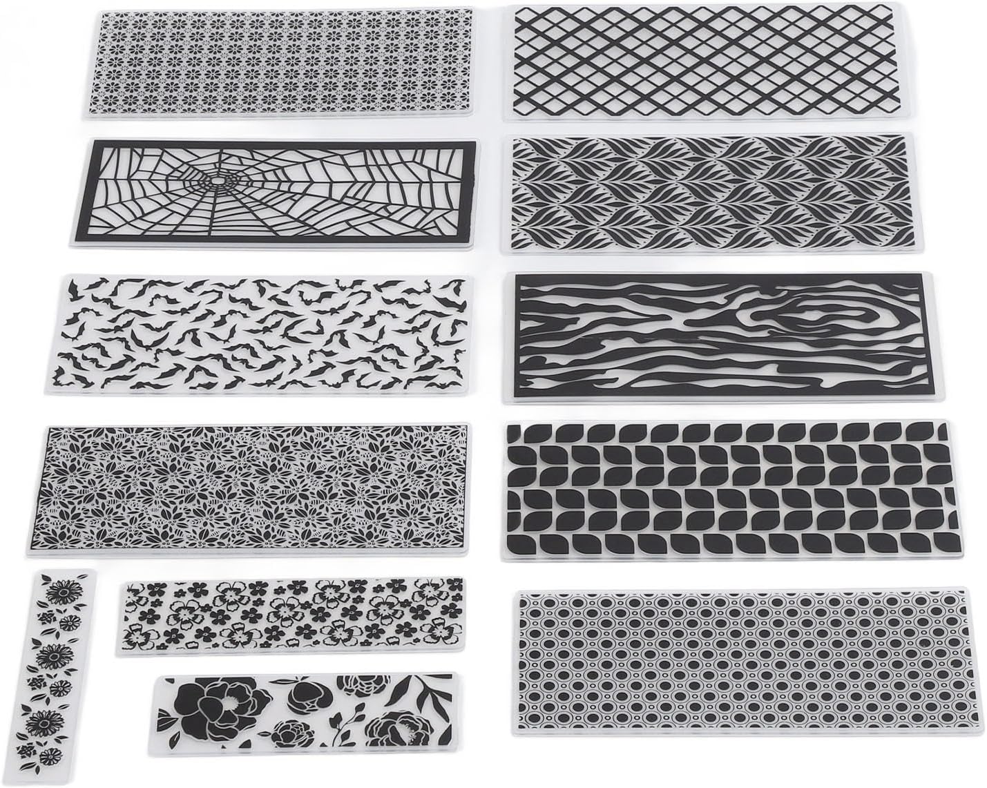 12 Embossing Folders Plastic Embossing Folder Template Folder DIY Model for Scrapbooking Album