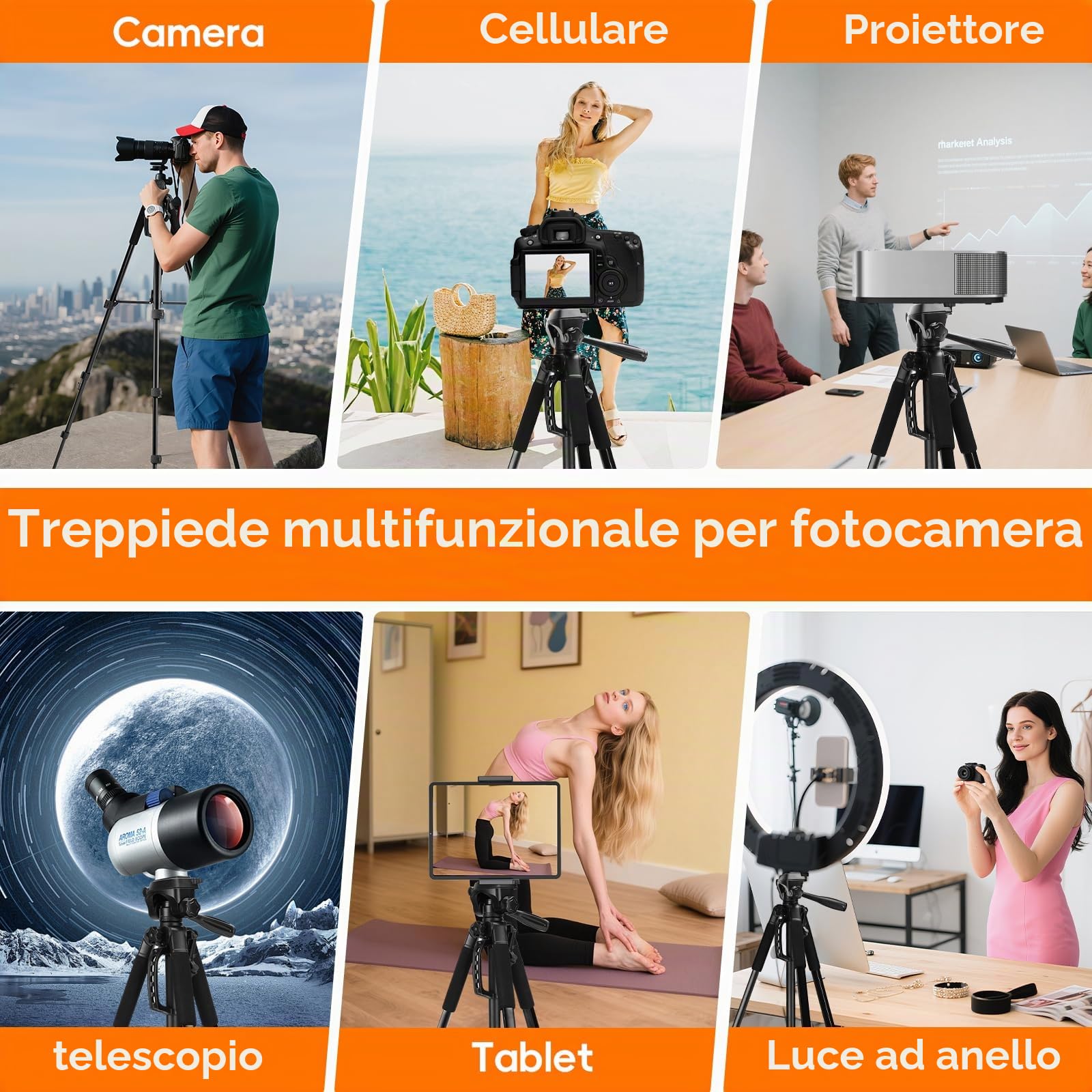 Treppiede da caccia per fucile da tiro con una base treppiede che può inclinarsi e ruotare orizzontalmente, in lega di alluminio da 20 a 70 pollici a forma di V