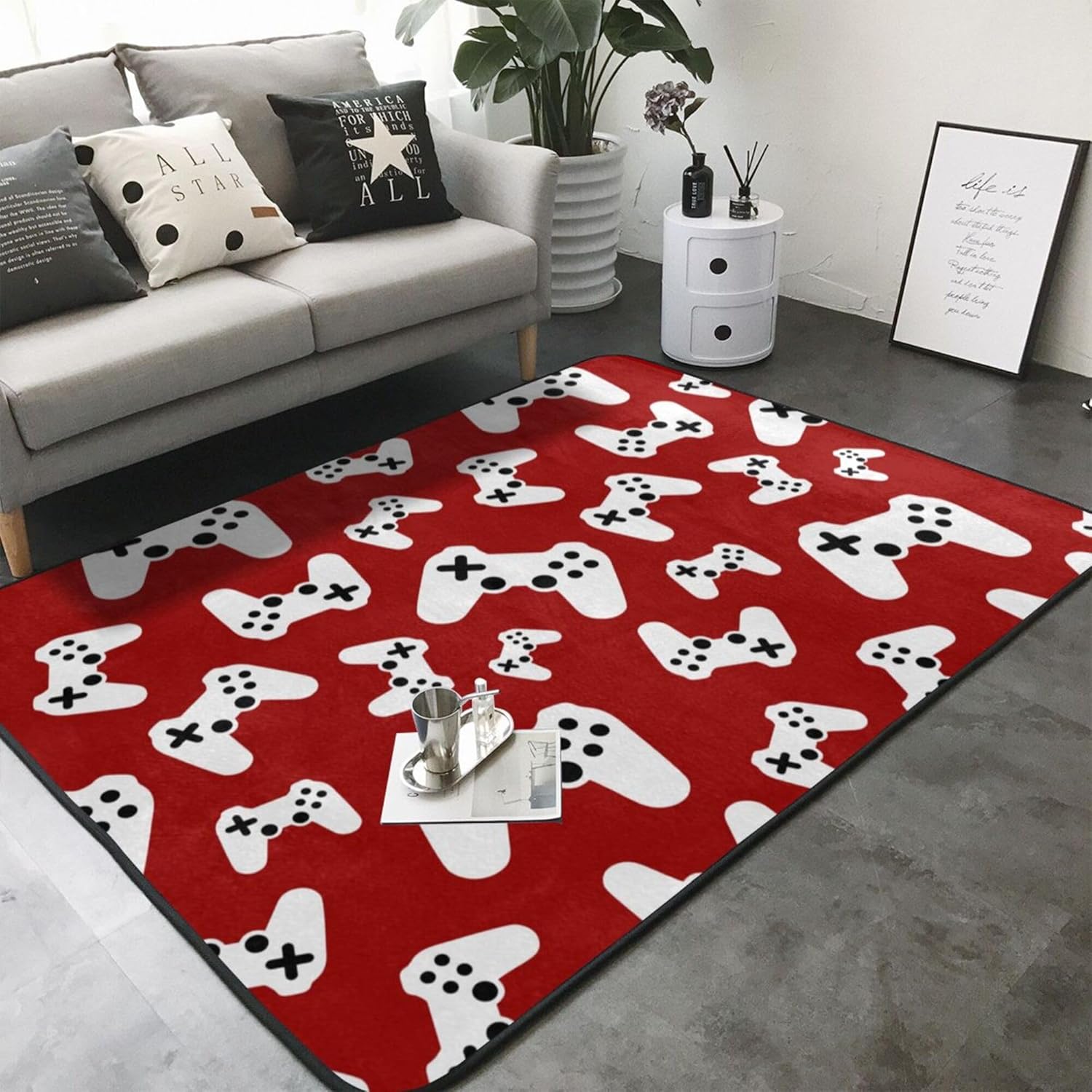 Amazon.com: Area Rug Game Controller Washable Living Room Entryway Rug ...