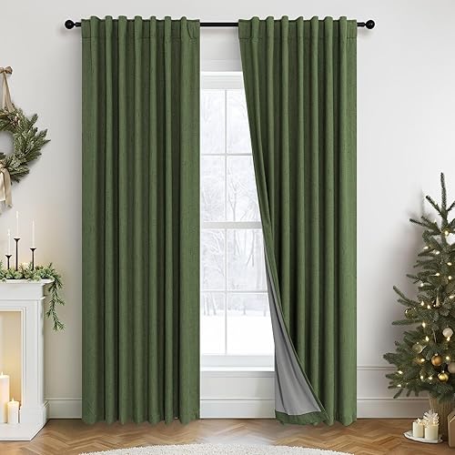 Miniatura 53 de 2 cortinas opacas blancas de 80 pulgadas de largo personalizadas, a prueba de ruido, modernas, con pestaña trasera, para cocina, sala, cabina, de