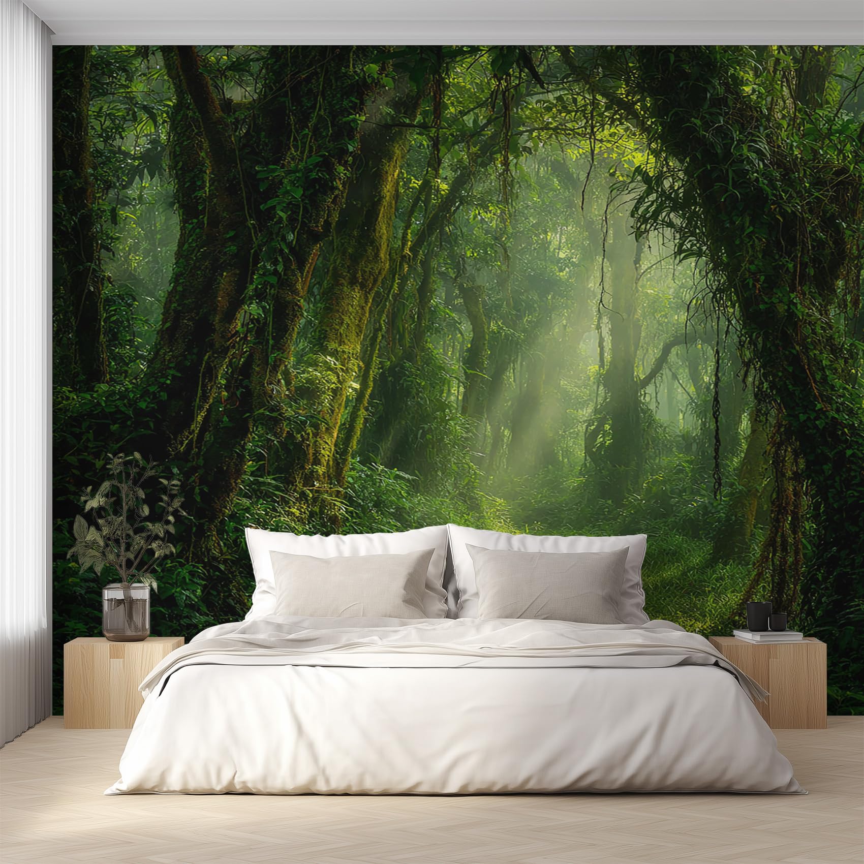 Papier Peint Forêt Panoramique Paysage Nature Intissé L450 x H315 cm