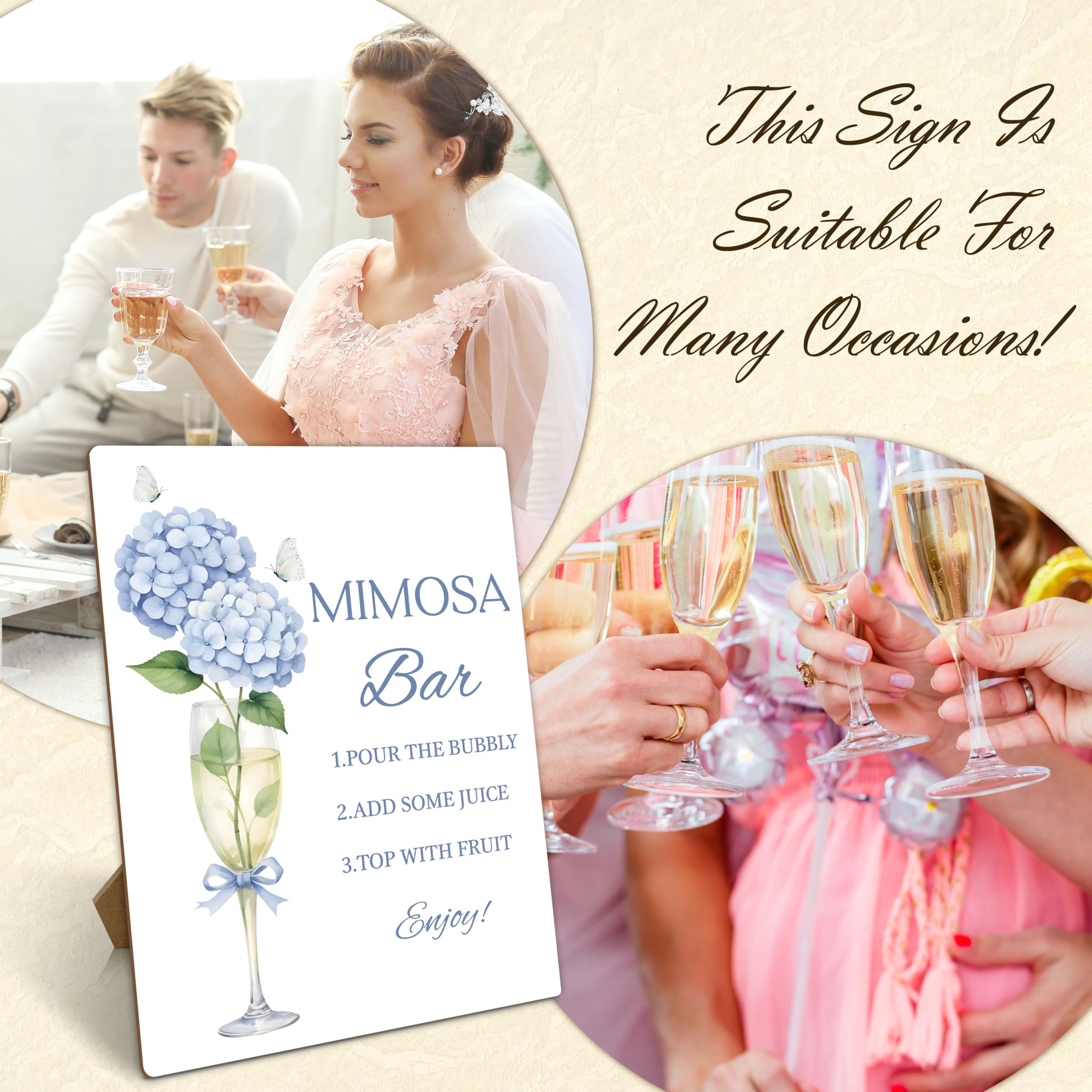 Kit di decorazioni per bar Mimosa con cartellonistica per bar Mimosa per servire Mimosa a 24 persone, ciotole di frutta, pacchetto per addio al nubilato, brunch nuziale - Italia