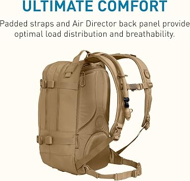 CamelBak H.A.W.G. Tactical Hydration Backpack with 100oz/3L Mil Spec Crux Reservoir Bladder - MOLLE, Coyote