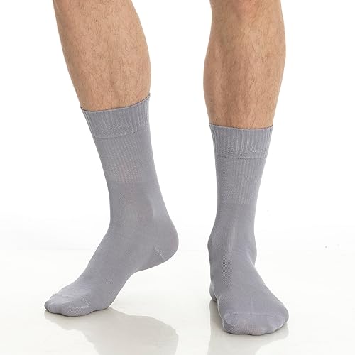 Vista 47 de Calcetines para diabéticos para hombres y mujeres – Rayón hecho de bambú para diabéticos – 2/4/6 pares de calcetines para diabetes Negro/Azul marino