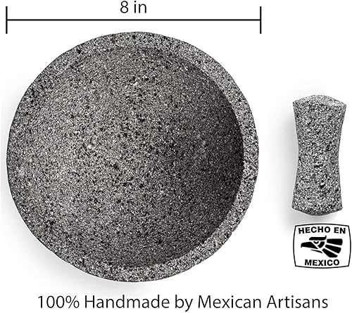 Miniatura 6 de Mortero y mortero moderno Molcajete para salsas y especias de México hecho a mano nuevo por Border Merchant
