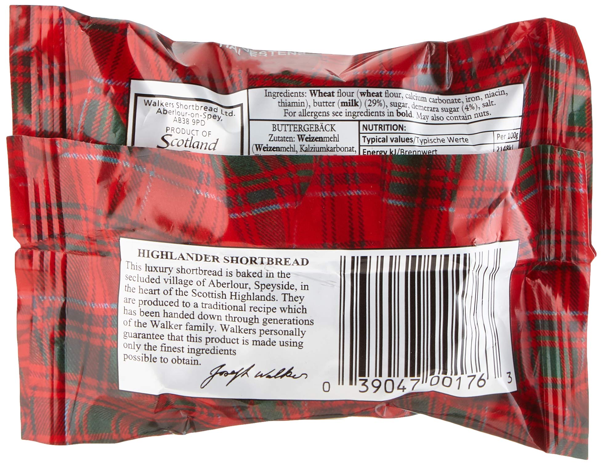 Walkers Highlander Shortbread 1 confezione (18 x 40 g)